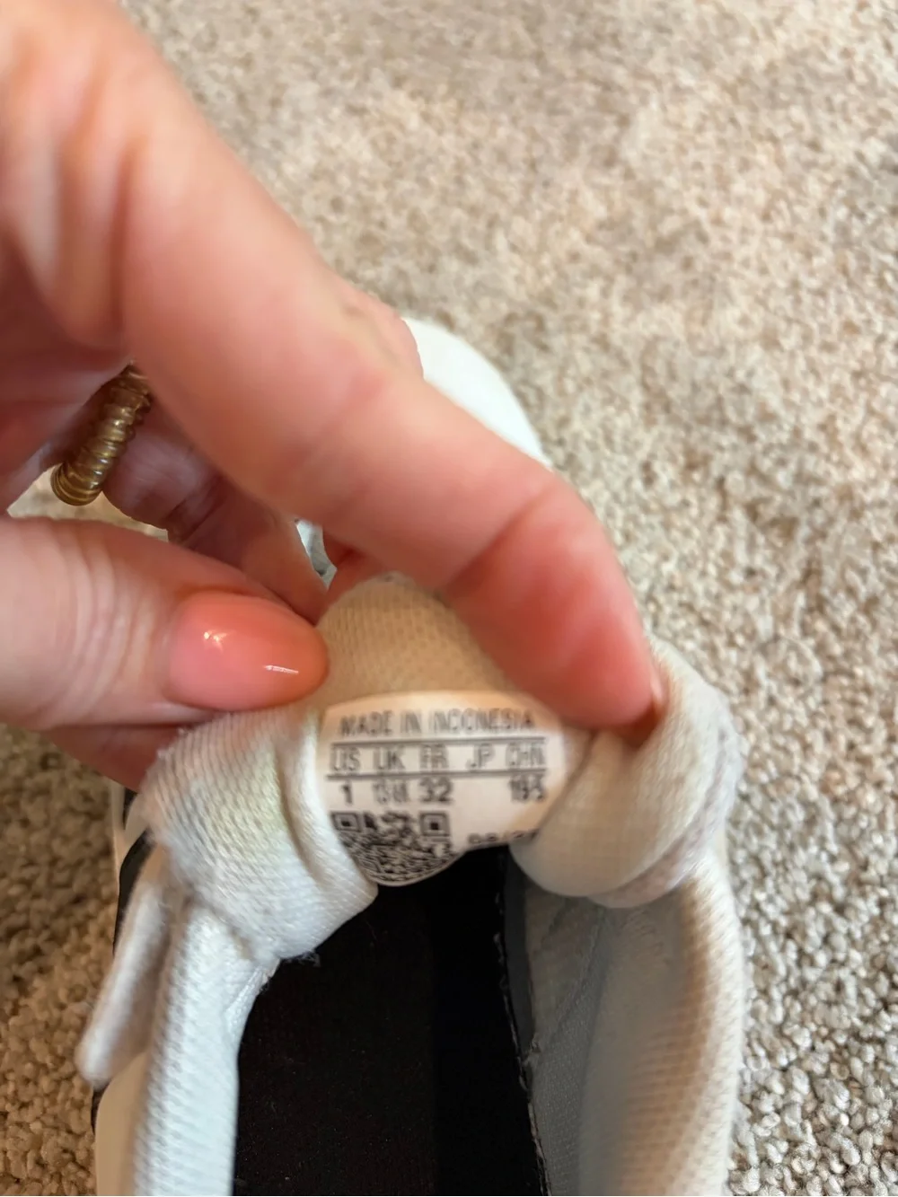 adidas Grand Court 2.0 Kids White Black Sneakers Size 1